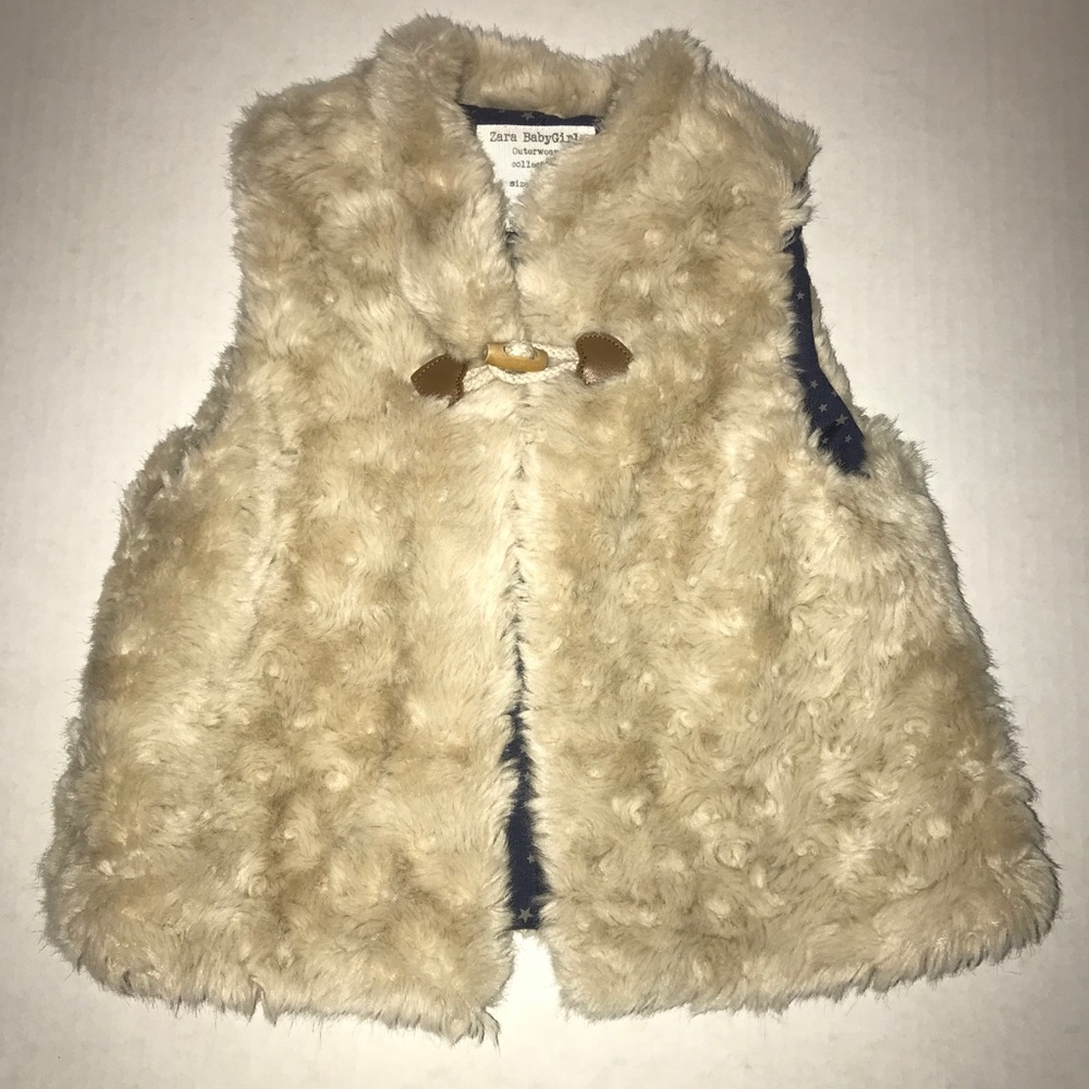 Zara baby girl fur vest